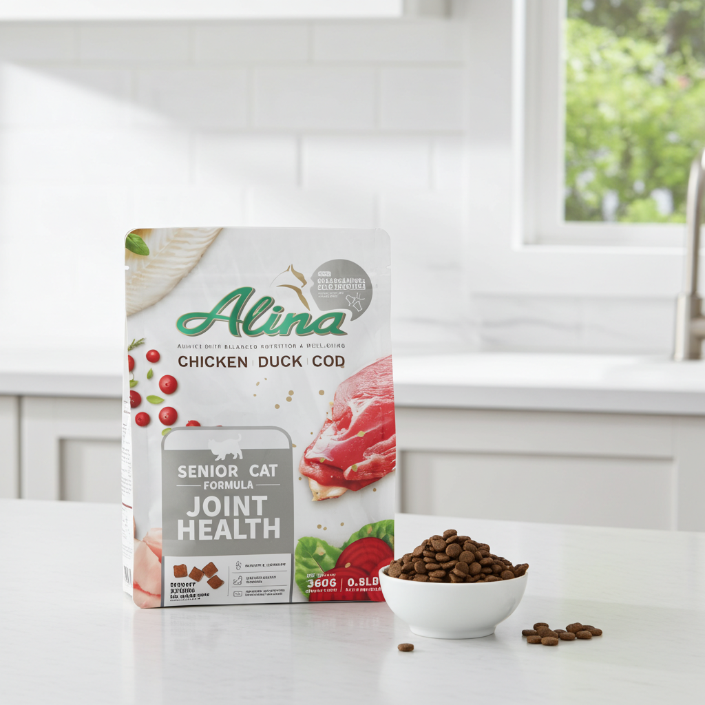 【歡慶開站 | 7 折起】ALINA 熟齡貓照護食譜｜雞肉+鴨肉+鱈魚｜關節保健配方 - ALINA 艾莉納 寵物主廚快餐車