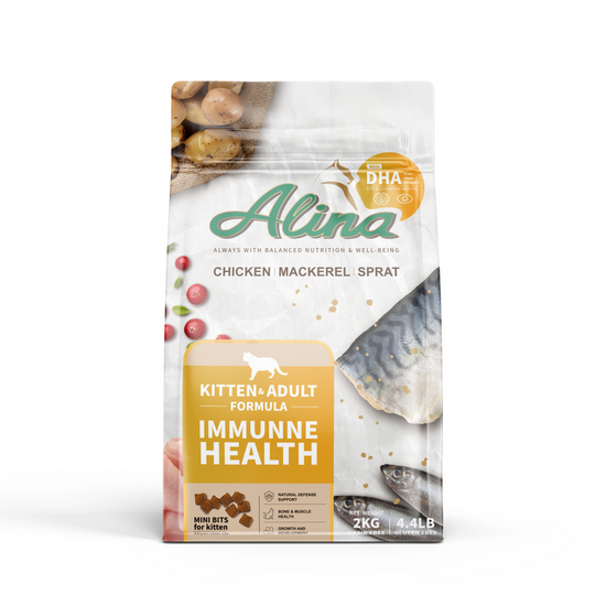【歡慶開站 | 7 折起】ALINA 幼貓聰明食譜｜雞肉+鯖魚+鯷魚｜免疫保健配方 - ALINA 艾莉納 寵物主廚快餐車