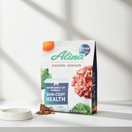 【歡慶開站】貓咪主廚特餐：大滿足套餐 2KG+超萌廚師帽+領巾+用餐碗 - ALINA 艾莉納 寵物主廚快餐車