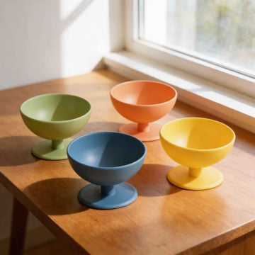 【贈品】ALINA 質感霧面高腳碗｜點綴居家生活 (顏色隨機)