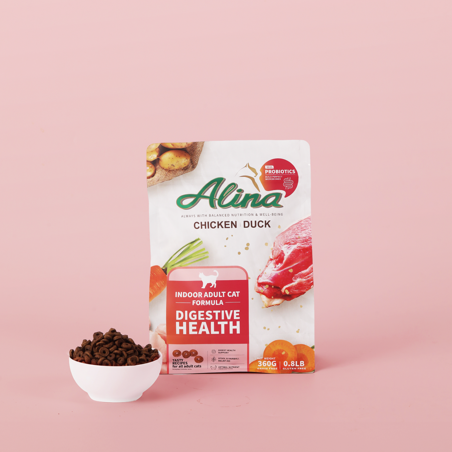 ALINA 成貓順暢食譜｜雞肉+鴨肉｜腸胃保健配方 (副本)