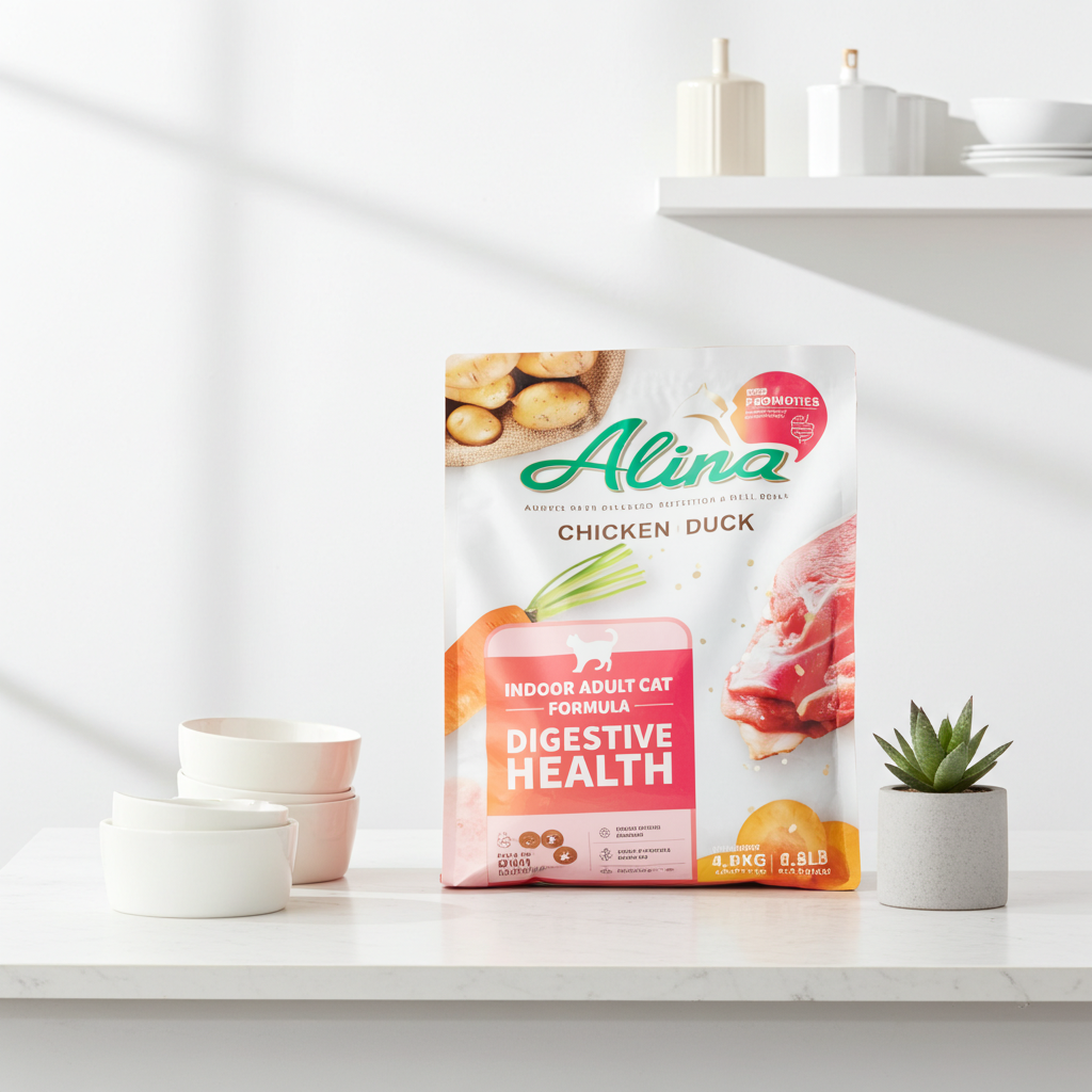 【歡慶開站 | 7 折起】ALINA 成貓順暢食譜｜雞肉+鴨肉｜腸胃保健配方 - ALINA 艾莉納 寵物主廚快餐車